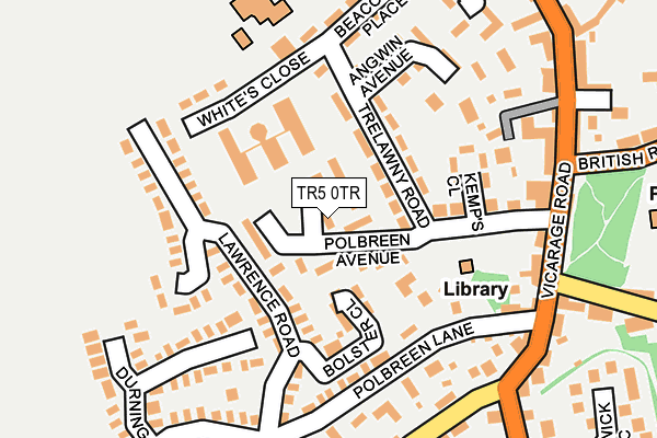 TR5 0TR map - OS OpenMap – Local (Ordnance Survey)