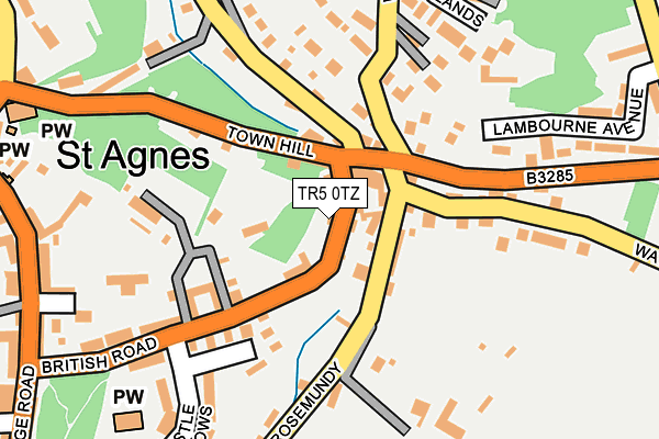 TR5 0TZ map - OS OpenMap – Local (Ordnance Survey)