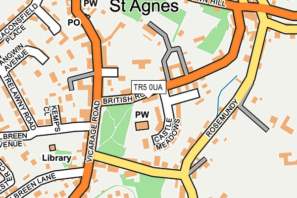 TR5 0UA map - OS OpenMap – Local (Ordnance Survey)
