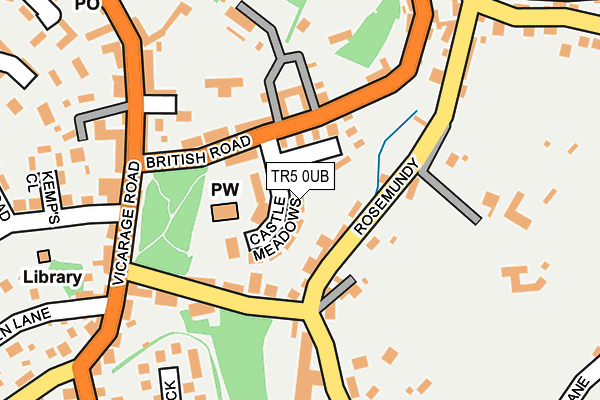 TR5 0UB map - OS OpenMap – Local (Ordnance Survey)
