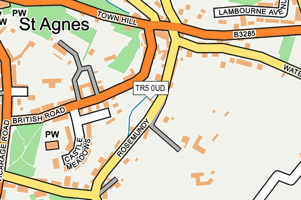 TR5 0UD map - OS OpenMap – Local (Ordnance Survey)