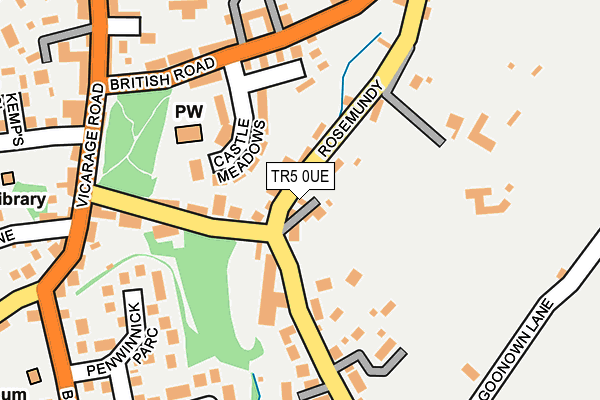 TR5 0UE map - OS OpenMap – Local (Ordnance Survey)