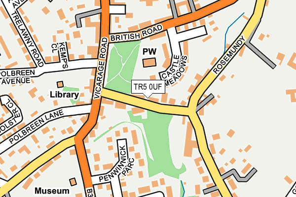 TR5 0UF map - OS OpenMap – Local (Ordnance Survey)