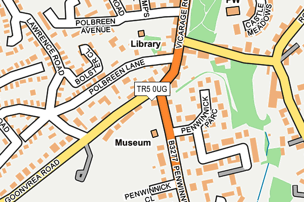 TR5 0UG map - OS OpenMap – Local (Ordnance Survey)