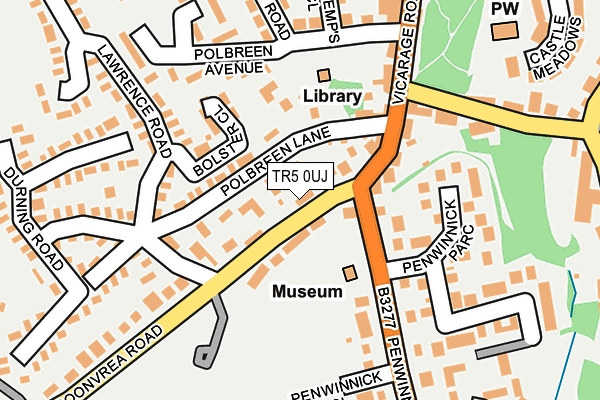 TR5 0UJ map - OS OpenMap – Local (Ordnance Survey)