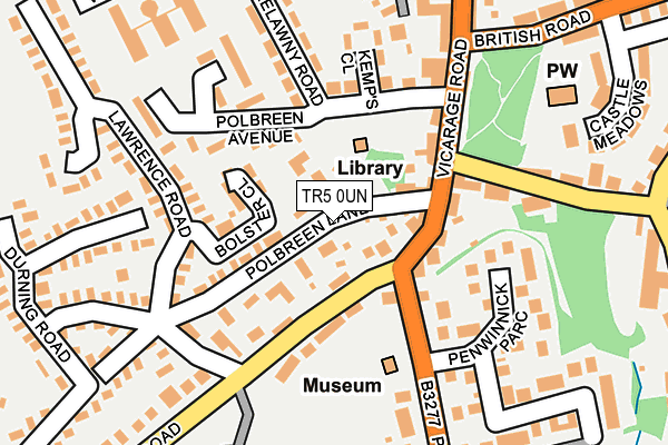 TR5 0UN map - OS OpenMap – Local (Ordnance Survey)