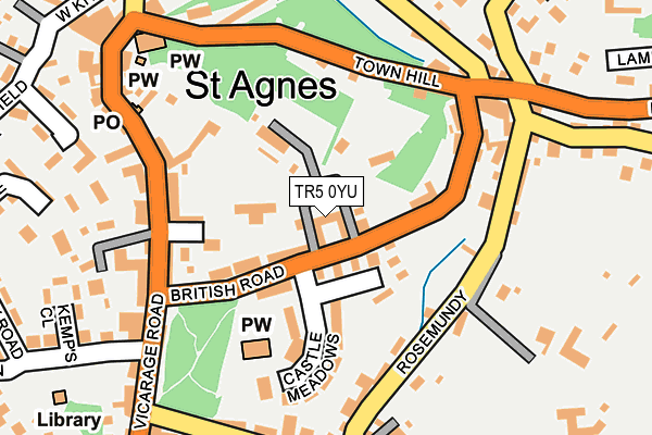 TR5 0YU map - OS OpenMap – Local (Ordnance Survey)