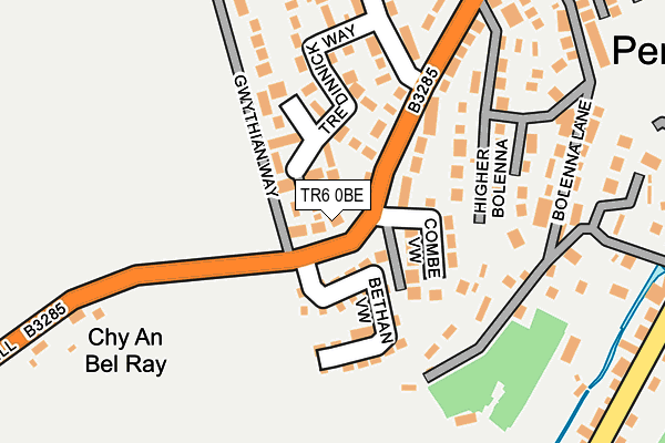 TR6 0BE map - OS OpenMap – Local (Ordnance Survey)