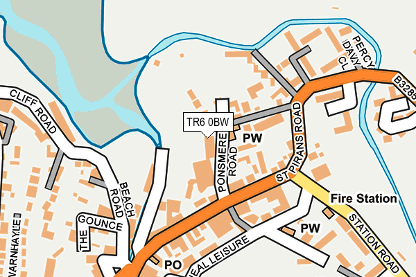 TR6 0BW map - OS OpenMap – Local (Ordnance Survey)