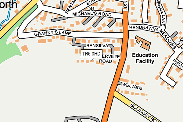 TR6 0HD map - OS OpenMap – Local (Ordnance Survey)