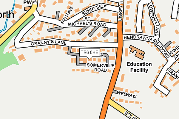 TR6 0HE map - OS OpenMap – Local (Ordnance Survey)