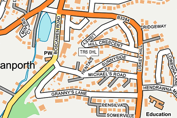 TR6 0HL map - OS OpenMap – Local (Ordnance Survey)