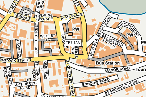 TR7 1AA map - OS OpenMap – Local (Ordnance Survey)