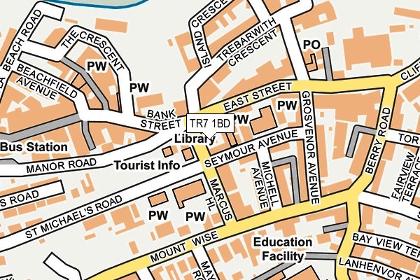 TR7 1BD map - OS OpenMap – Local (Ordnance Survey)