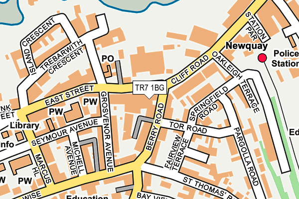 TR7 1BG map - OS OpenMap – Local (Ordnance Survey)