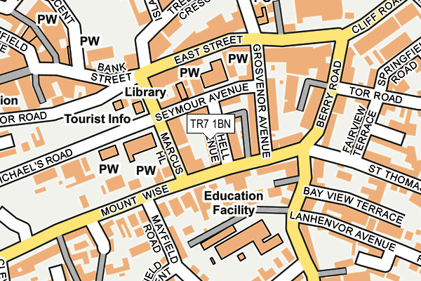 TR7 1BN map - OS OpenMap – Local (Ordnance Survey)