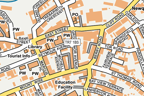 TR7 1BS map - OS OpenMap – Local (Ordnance Survey)
