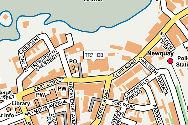 TR7 1DB map - OS OpenMap – Local (Ordnance Survey)