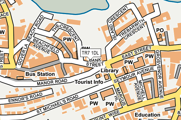 TR7 1DL map - OS OpenMap – Local (Ordnance Survey)
