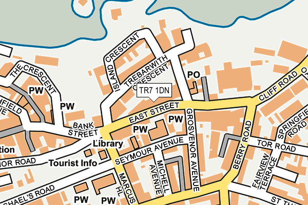 TR7 1DN map - OS OpenMap – Local (Ordnance Survey)
