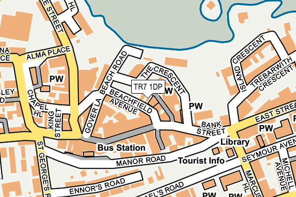 TR7 1DP map - OS OpenMap – Local (Ordnance Survey)