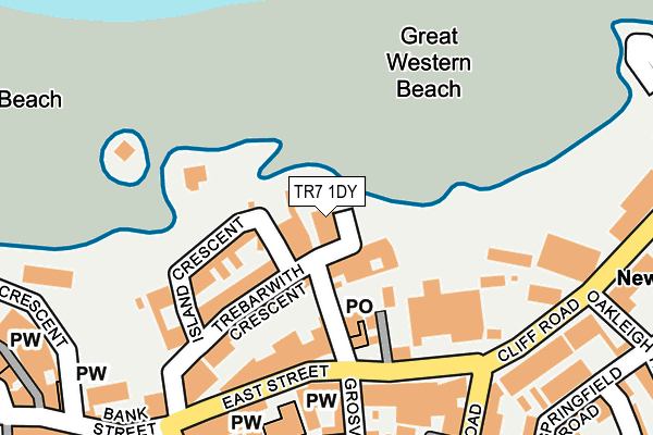 Map of CORNISH CREAM ST IVES LTD at local scale