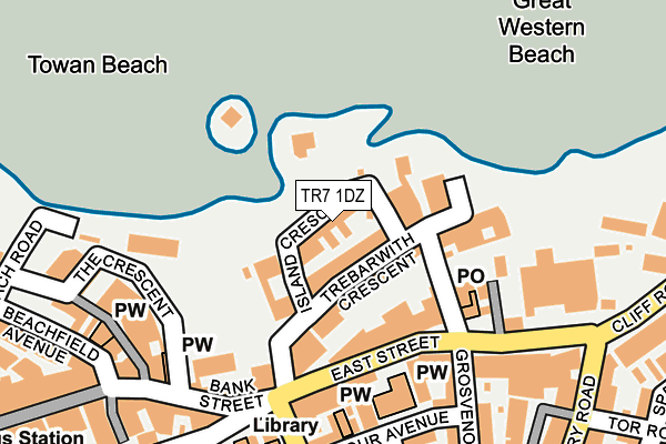 TR7 1DZ map - OS OpenMap – Local (Ordnance Survey)