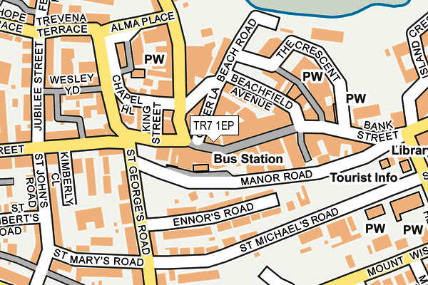 TR7 1EP map - OS OpenMap – Local (Ordnance Survey)