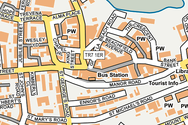 TR7 1ER map - OS OpenMap – Local (Ordnance Survey)