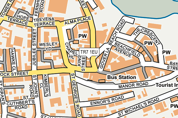 TR7 1EU map - OS OpenMap – Local (Ordnance Survey)