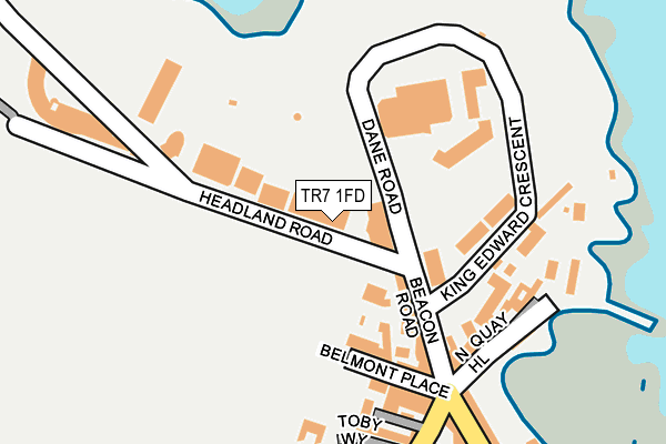 TR7 1FD map - OS OpenMap – Local (Ordnance Survey)