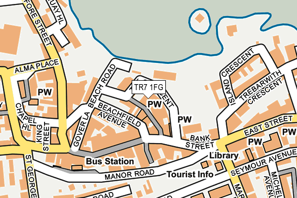 TR7 1FG map - OS OpenMap – Local (Ordnance Survey)