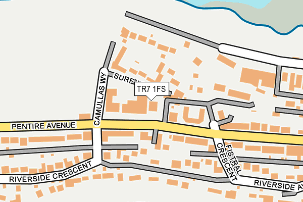TR7 1FS map - OS OpenMap – Local (Ordnance Survey)