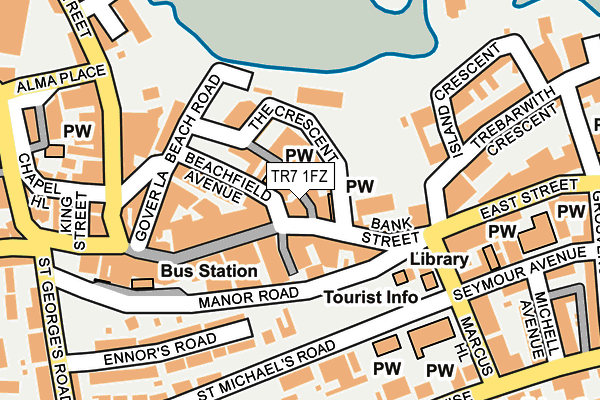 TR7 1FZ map - OS OpenMap – Local (Ordnance Survey)