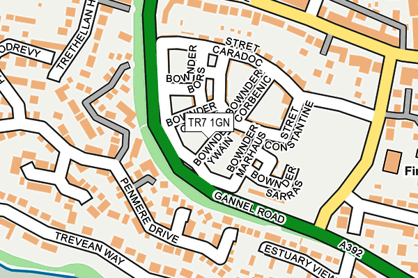 TR7 1GN map - OS OpenMap – Local (Ordnance Survey)