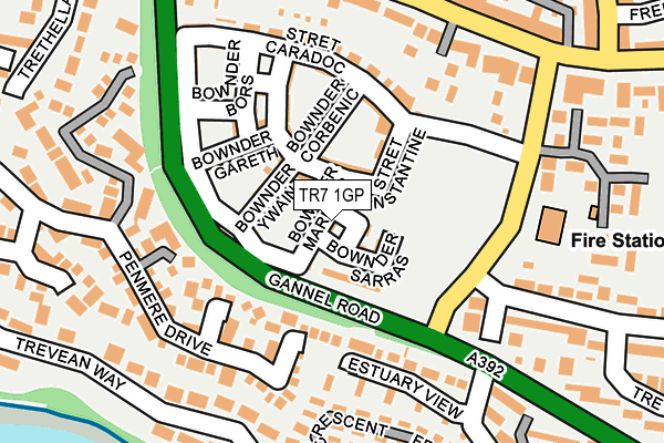 TR7 1GP map - OS OpenMap – Local (Ordnance Survey)