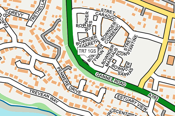 TR7 1GS map - OS OpenMap – Local (Ordnance Survey)