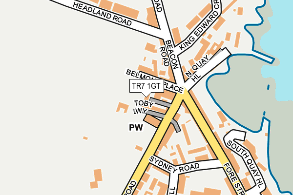 TR7 1GT map - OS OpenMap – Local (Ordnance Survey)