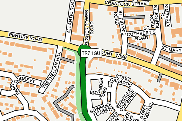 TR7 1GU map - OS OpenMap – Local (Ordnance Survey)