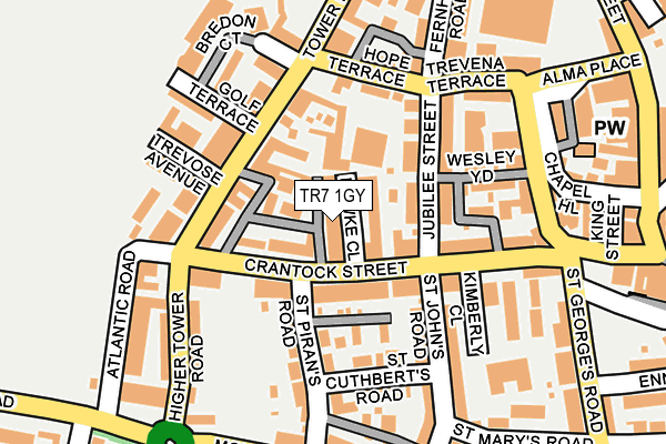 TR7 1GY map - OS OpenMap – Local (Ordnance Survey)