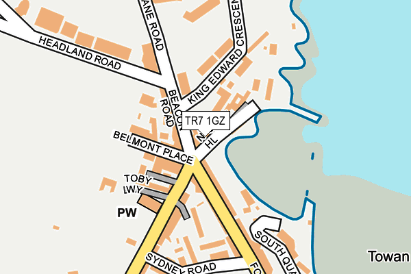 TR7 1GZ map - OS OpenMap – Local (Ordnance Survey)