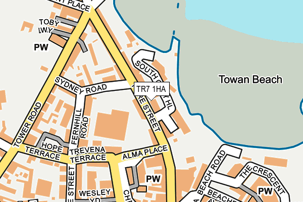 TR7 1HA map - OS OpenMap – Local (Ordnance Survey)