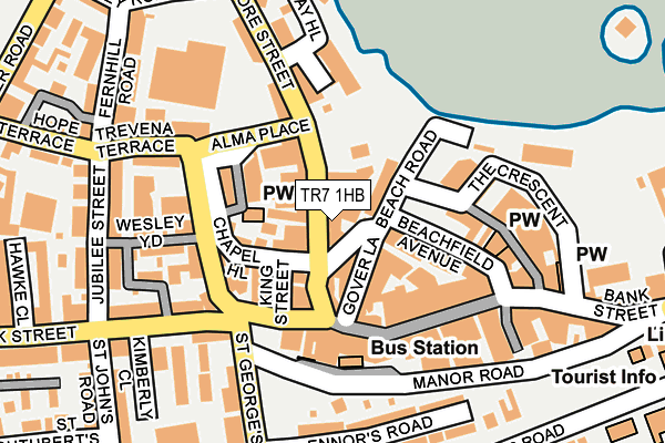 TR7 1HB map - OS OpenMap – Local (Ordnance Survey)