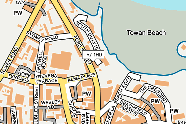 TR7 1HD map - OS OpenMap – Local (Ordnance Survey)