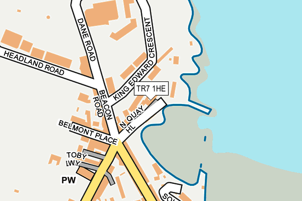 TR7 1HE map - OS OpenMap – Local (Ordnance Survey)