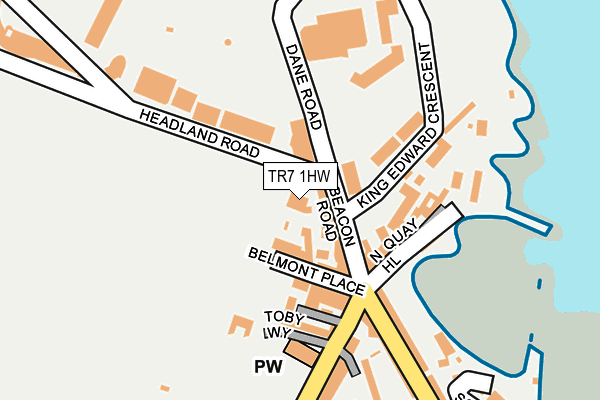 TR7 1HW map - OS OpenMap – Local (Ordnance Survey)