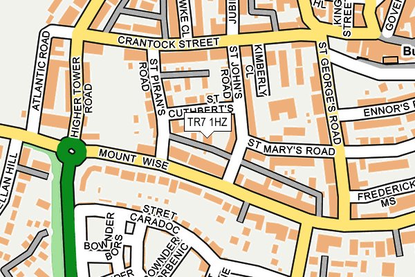 TR7 1HZ map - OS OpenMap – Local (Ordnance Survey)