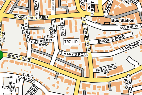 TR7 1JD map - OS OpenMap – Local (Ordnance Survey)