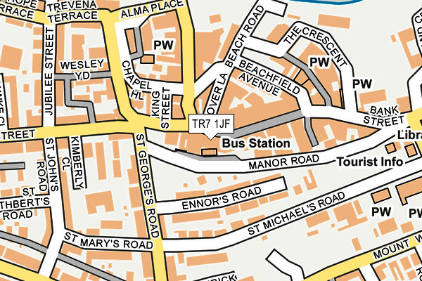 TR7 1JF map - OS OpenMap – Local (Ordnance Survey)