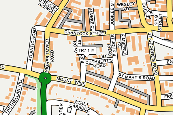 TR7 1JY map - OS OpenMap – Local (Ordnance Survey)